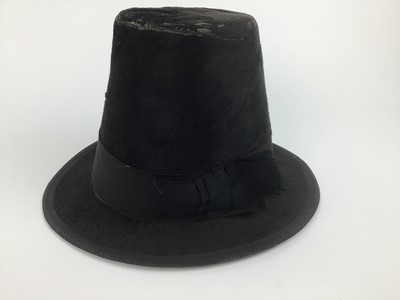 Lot 1769 - Rare Victorian felt stovepipe top hat.