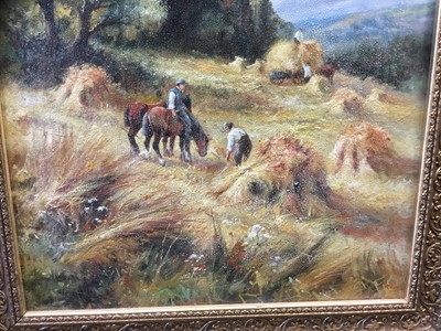 Lot 182 - Rose (second half 20th century) oil on canvas Harvest scene