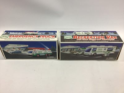 Lot 1548 - Collection of approximately 11 boxed Hess trucks