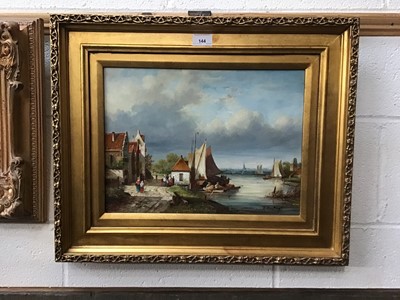 Lot 144 - 19th century style Dutch oil on canvas signed I Van Brough