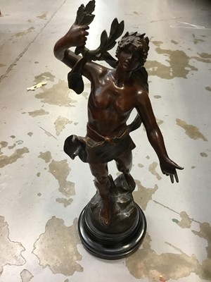 Lot 195 - 19th century French spelter figure