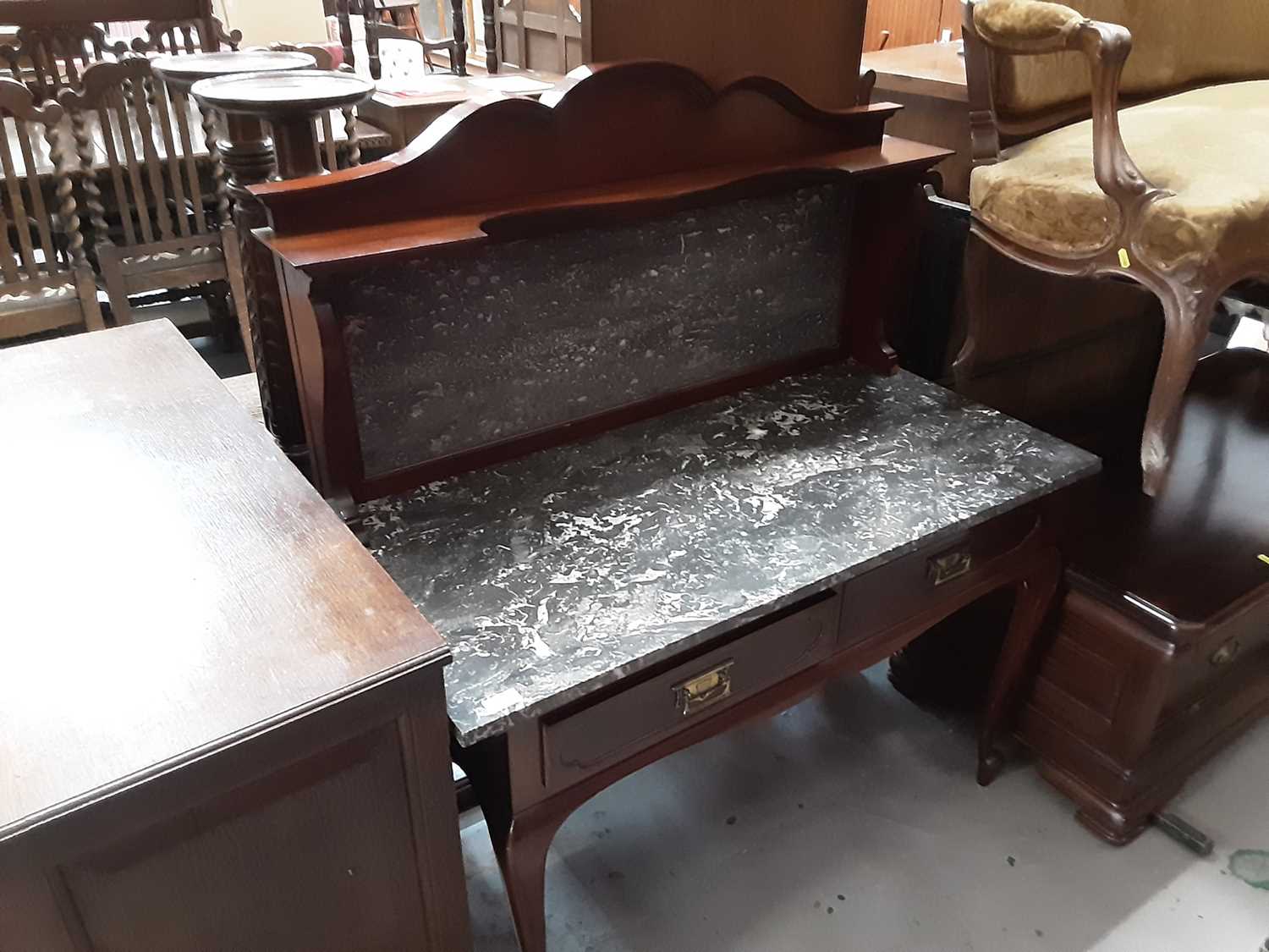 Lot 912 - Marble topped washstand