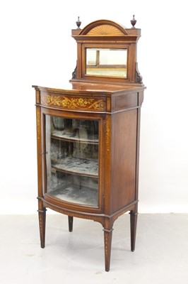 Lot 1203 - Edwardian mahogany and inlaid dwarf display cabinet