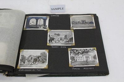 Lot 1196 - Photographs in six albums including 1930s Egypt, 1940s European travels India animals, traders, bazaars, family photographs etc.  Some pages annotated with places and names.