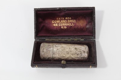 Lot 240 - Victorian silver scent bottle in fitted case