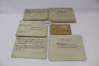 Lot 1202 - Quantity of 16th - 19th century indentures, including mortgages, settlements, probate, Norfolk and Suffolk etc.