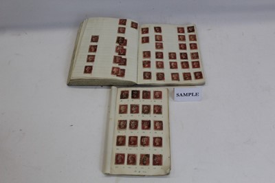 Lot 1188 - Stamps BG collection of 1d Red plate No's ideal for plate recontruction as there is duplication (approx 3000)