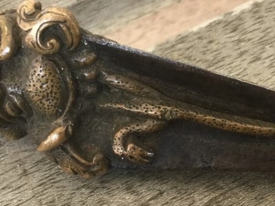 Lot 775 - Fine quality antique Tibetan bronze ceremonial dagger