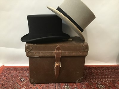 Lot 1828 - Two top hats, one boxed