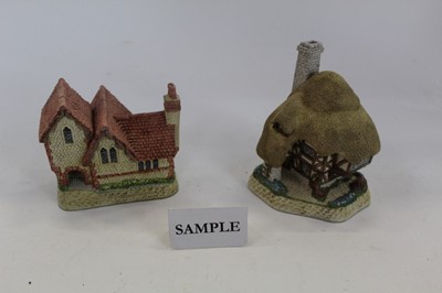 Lot 1030 - Thirteen David Winter British Traditions cottages - Stonecutter's Cottage x 2, Knight's Castle, Harvest Barn, Pudding Cottage, Burns' Reading Room, Staffordshire Vicarage, The Boat House, Grouse Mo...