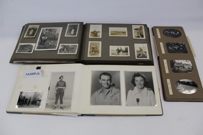 Lot 1208 - Selection of family photo albums including military WW1 groups, leisure activities, sports some identified in albums (qty)