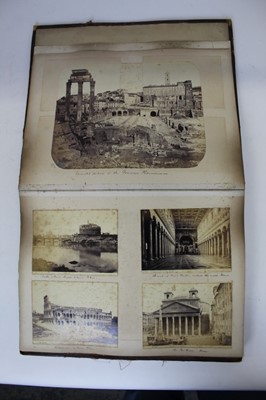 Lot 1278 - Good 19th century album of Grand Tour photographs- subjects include Rome, Naples, Milan, Venice, Switzerland and elsewhere.