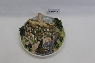 Lot 1045 - Ten David Winter cottages - Collectors Guild Piece, On the Riverbank, Craftsmen's Cottage, Demdyke Cottages, Gavin Fifield Cottages, The Castle Wall, Falstaff Manor, Queen Elizabeth Slept Here, Sto...