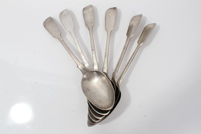 Lot 280 - Set six silver tablespoons