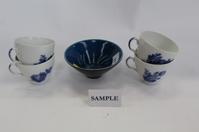 Lot 838 - Set of Twelve Royal Copenhagen Blue and white porcelain cups