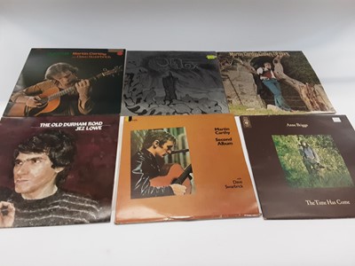 Lot 1895 - Box of folk LP records including Anne Briggs- "The Time has Come" CBS 64612, Mr Fox, Martin Carthy and Electric Muse boxed set (approx 42)