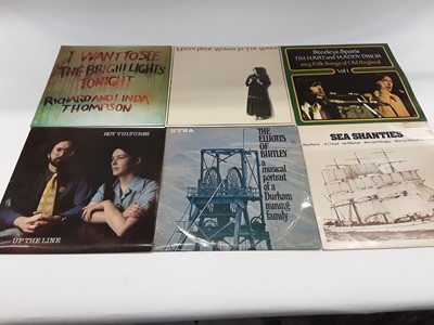 Lot 1895 - Box of folk LP records including Anne Briggs- "The Time has Come" CBS 64612, Mr Fox, Martin Carthy and Electric Muse boxed set (approx 42)