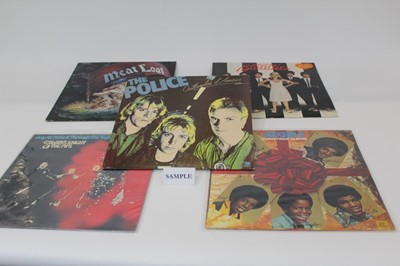 Lot 1908 - Five cases of LP records and 12 inch singles including The Four Tops, Blondie, The Police, Jackson Five and Johnny Cash (approximately 200)