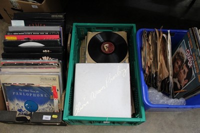 Lot 1909 - Three crates of LP records, 78's and boxed sets including Elvis Presley, Diana Ross and Pretenders