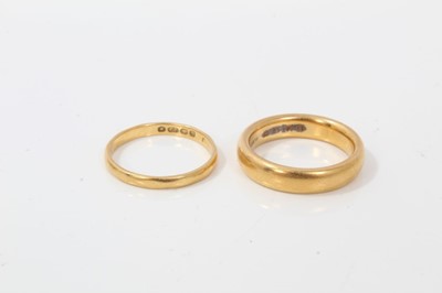 Lot 305 - Two 22ct gold wedding rings