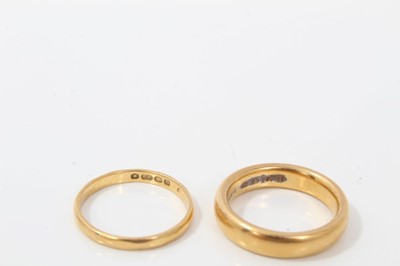 Lot 305 - Two 22ct gold wedding rings