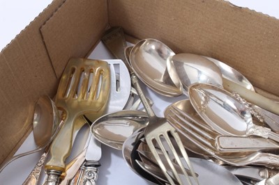 Lot 317 - Collection of Danish silver, white metal and silver plated cutlery and flatware various