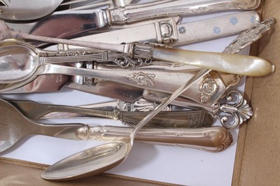 Lot 317 - Collection of Danish silver, white metal and silver plated cutlery and flatware various