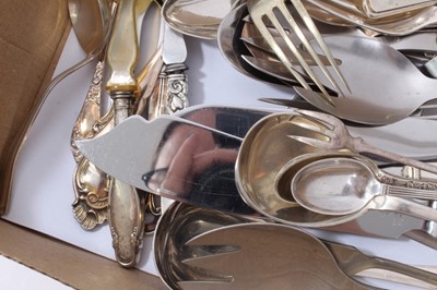 Lot 317 - Collection of Danish silver, white metal and silver plated cutlery and flatware various