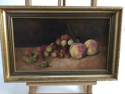 Lot 146 - E.H. Collier, still life with fruit, signed, oil on canvas