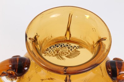 Lot 84 - Moser style enamelled glass vase