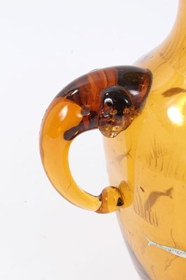 Lot 84 - Moser style enamelled glass vase