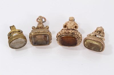 Lot 562 - Four Regency gilt metal seals (4)