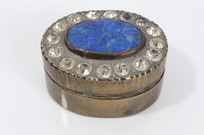 Lot 686 - Antique paste and lapis lazuli box