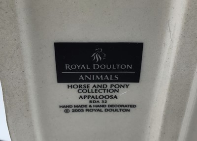 Lot 198 - Royal Doulton Appaloosa RDA 32 on plinth base, boxed