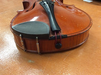 Lot 705 - Vintage Violin in case with bow by Rushworth & Dreaper in fitted case