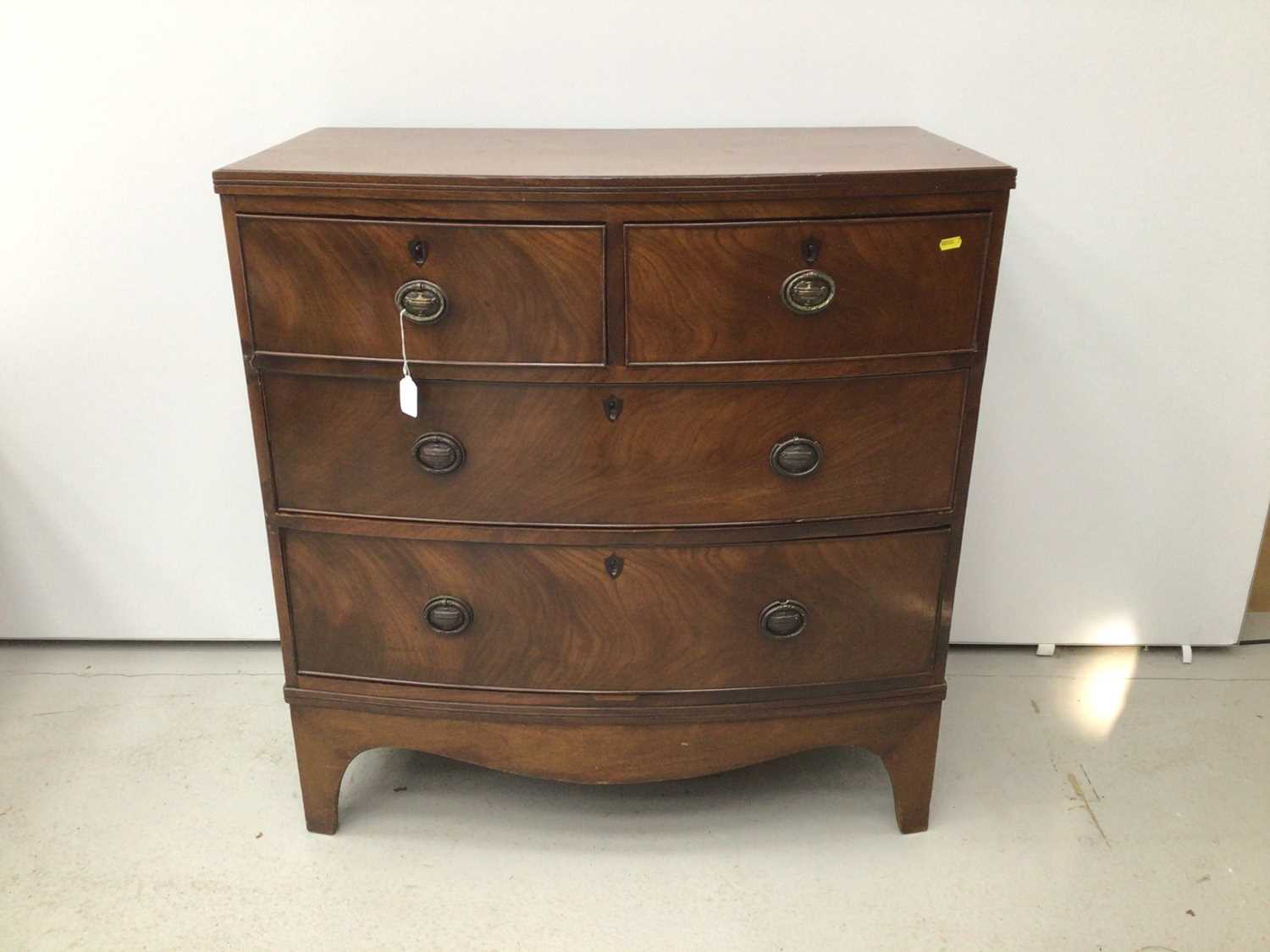 Lot 98 - 19th century mahogany bowfront chest of drawers
