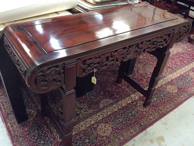 Lot 1270 - Chinese carved hardwood altar table