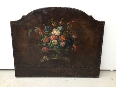 Lot 92 - leather painted headboard