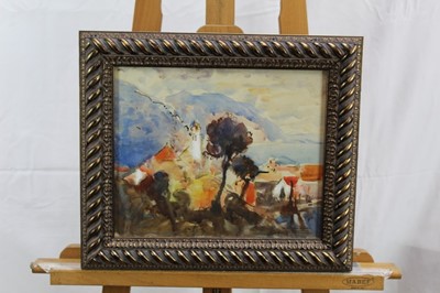 Lot 1047 - Robert Dryden Alexander watercolour - Laiguelia, Italy, 1923, in glazed gilt frame