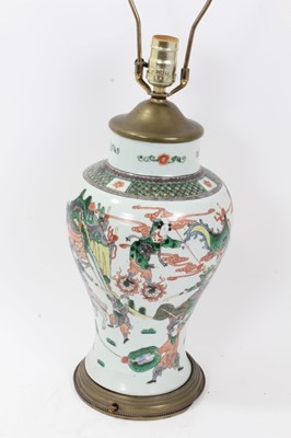 Lot 163 - 19th century Chinese famille verte baluster vase