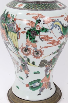 Lot 57 - 19th century Chinese famille verte baluster vase