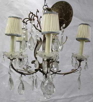 Lot 1282 - Brass chandelier