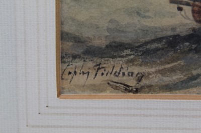 Lot 141 - Anthony Copley-Fielding (1878-1855), watercolour, Fishing boats, signed, 18 x 24cm