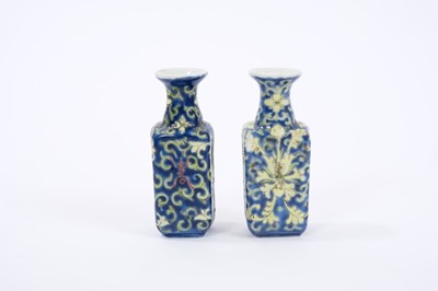 Lot 150 - Two similar 19th century Chinese miniature porcelain vases