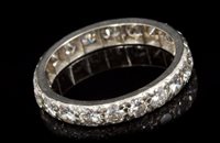 Lot 639 - Diamond full band eternity ring, the platinum...