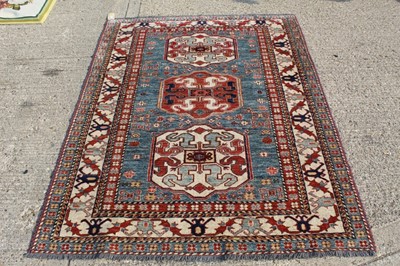 Lot 1380 - Afghan Kazak rug, approximately 201cm x 159cm