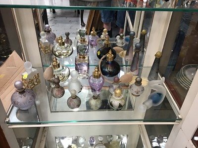 Lot 117 - Collection of art glass scent bottles including Royal Brierly