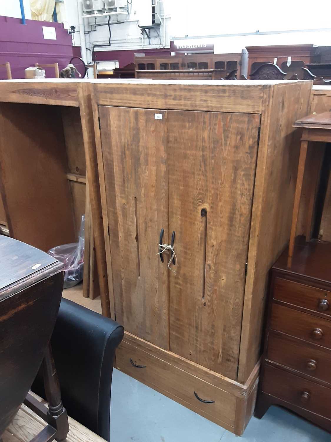 Lot 948 - Pair of hardwood wardrobes