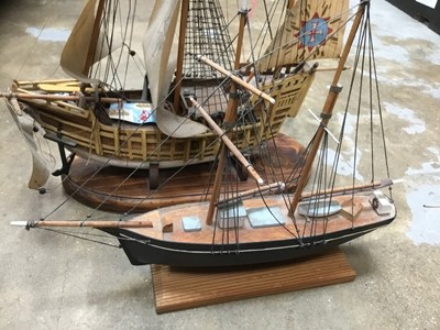 Lot 167 - Two decorative model wooden ships