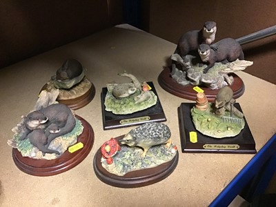 Lot 59 - Quantity of Boder fine arts figures, mostly Otters